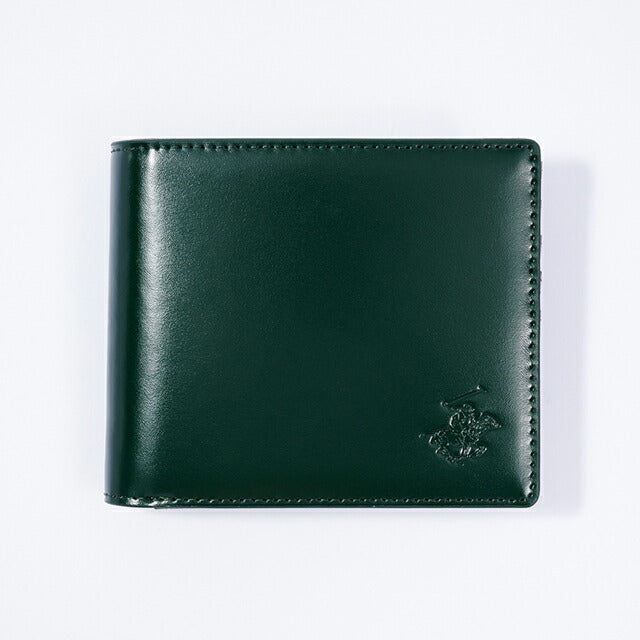 ビバリーヒルズポロクラブ 財布 メンズ ブランド 二つ折り財布 革 レザーウォレット 小銭入れあり グリーン ダークブラウン BHG-M1002-GRNDBR
