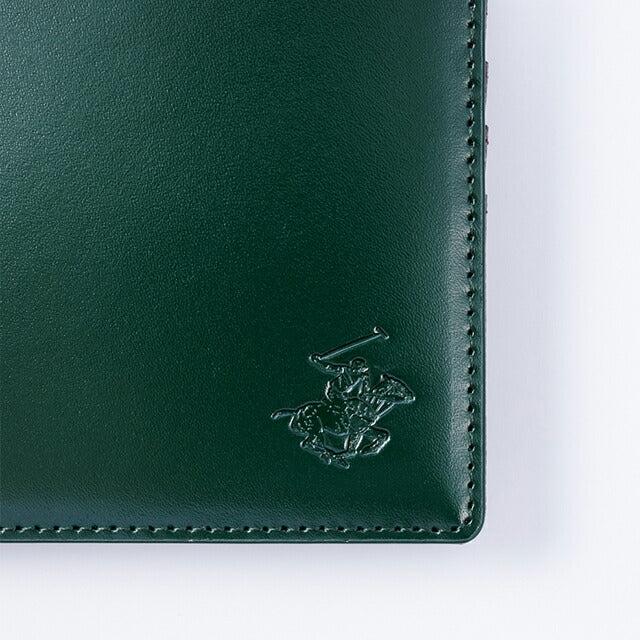 ビバリーヒルズポロクラブ 財布 メンズ ブランド 二つ折り財布 革 レザーウォレット 小銭入れあり グリーン ダークブラウン BHG-M1002-GRNDBR