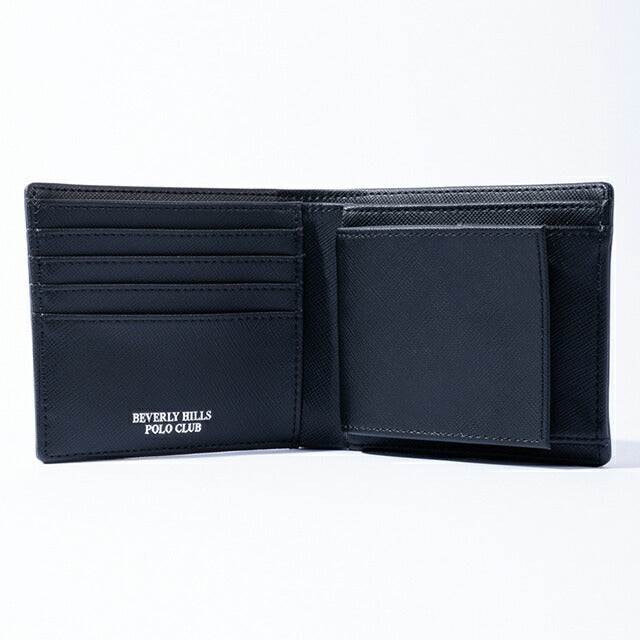 ビバリーヒルズポロクラブ 財布 メンズ ブランド 二つ折り財布 革 レザーウォレット 小銭入れあり ネイビー ブラック BHG-M1002-NVBK