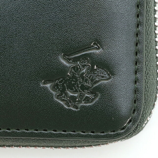 ビバリーヒルズポロクラブ 財布 メンズ ブランド 二つ折り財布 革 レザーウォレット 小銭入れあり グリーン ダークブラウン BHG-M1004-GRNDBR