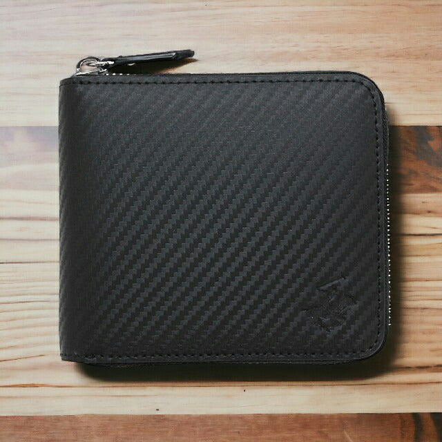 ビバリーヒルズポロクラブ 財布 メンズ ブランド 二つ折り財布 革 レザーウォレット 小銭入れあり ブラック BHG-M2004-BK