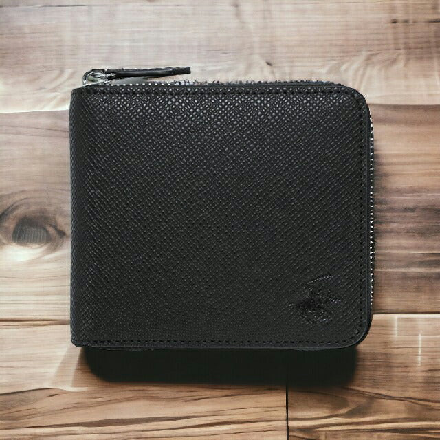 ビバリーヒルズポロクラブ 財布 メンズ ブランド 二つ折り財布 革 レザーウォレット 小銭入れあり ブラック BHG-M3004-BK