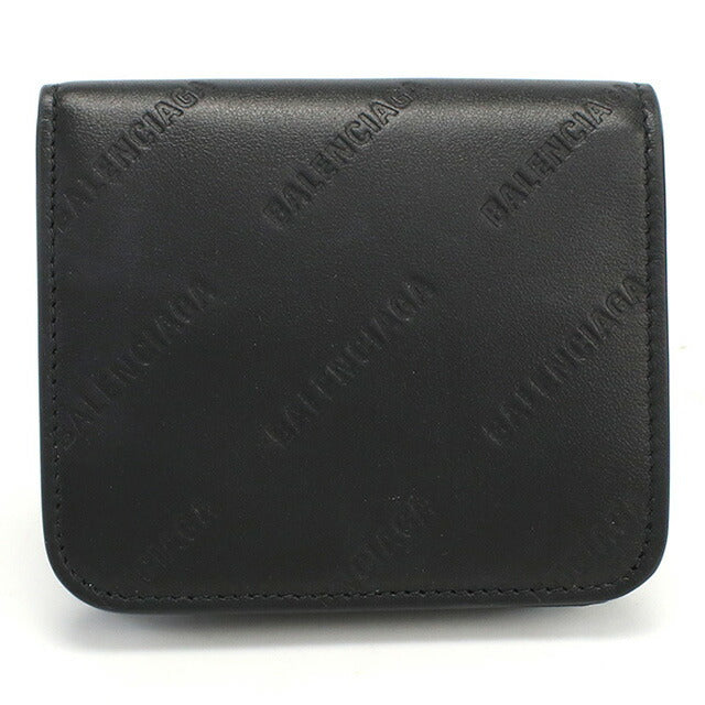 バレンシアガ 二折財布小銭入付き レディース ブランド BALENCIAGA レザー イタリア 594216 ブラック 財布 BLC594216021