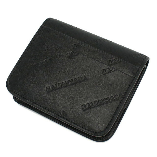 バレンシアガ 二折財布小銭入付き レディース ブランド BALENCIAGA レザー イタリア 594216 ブラック 財布 BLC594216021