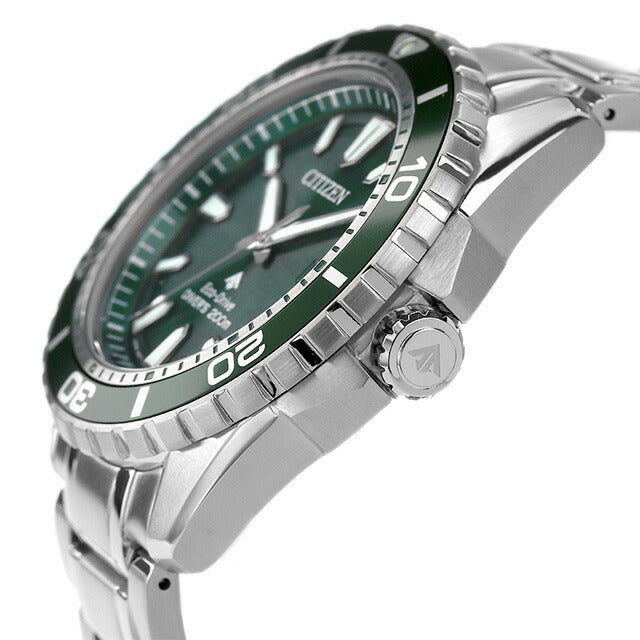 シチズン プロマスター マリン エコドライブ ソーラー腕時計 ブランド メンズ ダイバーズウォッチ ソーラー CITIZEN BN0199-53X アナログ グリーン BN0199-53X