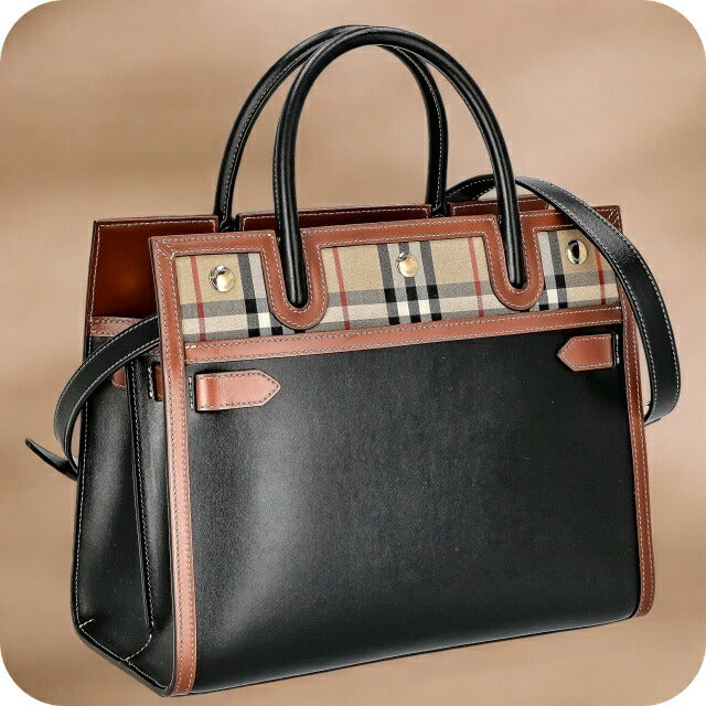 バ−バリ− トートバッグ レディース ブランド BURBERRY 8025269 ブラック BU-8025269