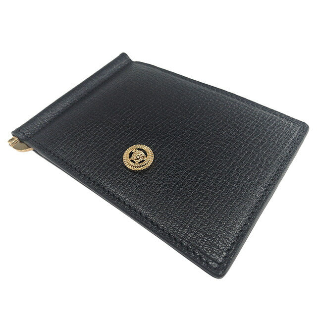 ヴェルサーチ VERSACE DPU5978 1A10544 1B00V メドゥーサ ビギー マネークリップ付 二つ折り財布(小銭入れ無し) ブラック メンズ ヴェルサーチェ BWVE00005M