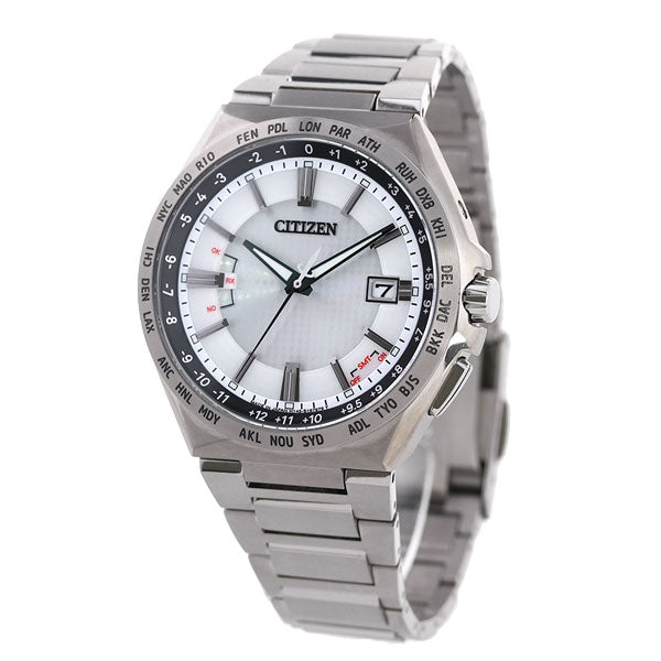 シチズン アテッサ エコドライブ ソーラー電波 チタン メンズ 腕時計 ブランド CB0210-54A CITIZEN アクトライン シルバー CB0210-54A