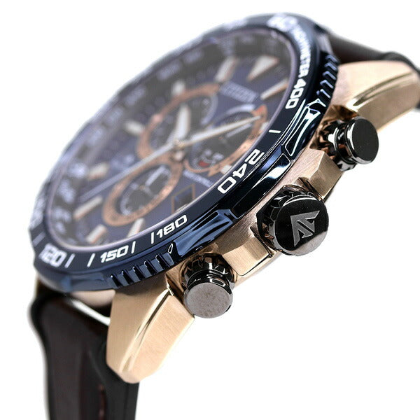 シチズン プロマスター エコドライブ ソーラー電波 メンズ 腕時計 ブランド CB5039-11L CITIZEN ネイビー ブラウン CB5039-11L