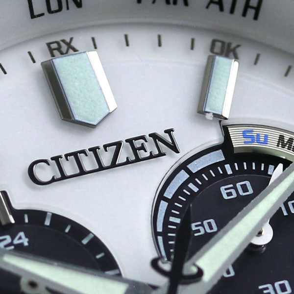 シチズン エコドライブ ソーラー電波 クロノグラフ メンズ 腕時計 ブランド CB5874-90A CITIZEN ホワイト CB5874-90A