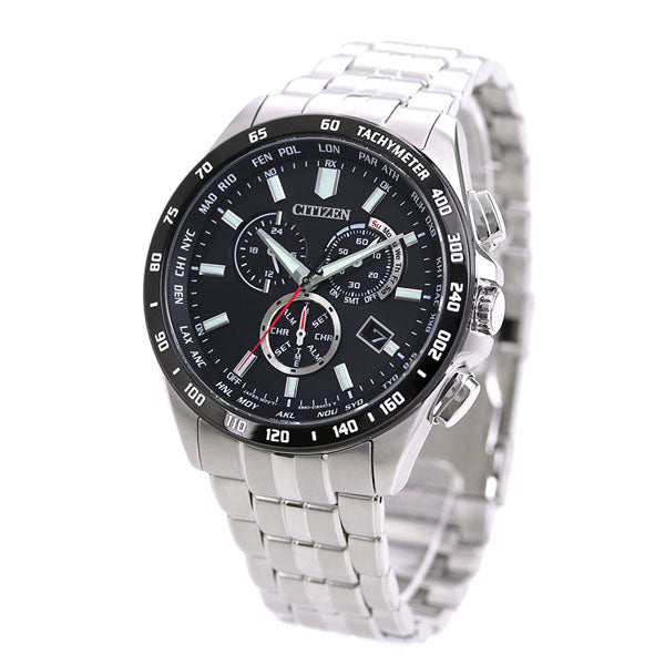 シチズン エコドライブ ソーラー電波 クロノグラフ メンズ 腕時計 ブランド CB5874-90E CITIZEN ブラック CB5874-90E