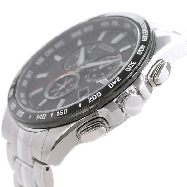 シチズン エコドライブ ソーラー電波 クロノグラフ メンズ 腕時計 ブランド CB5874-90E CITIZEN ブラック CB5874-90E