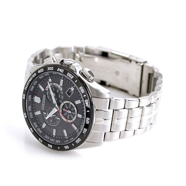 シチズン エコドライブ ソーラー電波 クロノグラフ メンズ 腕時計 ブランド CB5874-90E CITIZEN ブラック CB5874-90E
