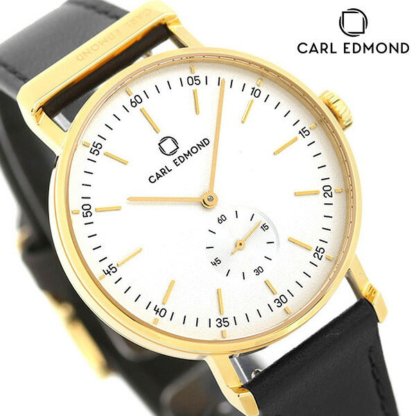 カールエドモンド メンズ レディース 腕時計 ブランド 北欧 シンプル CER3621-DBY18 リョーリット 36mm ホワイト ダークブラウン CER3621-DBY18