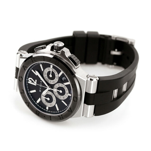 ブルガリ 時計 ディアゴノ 42mm クロノグラフ DG42BSCVDCH 腕時計 ブランド ブラック メンズ DG42BSCVDCH
