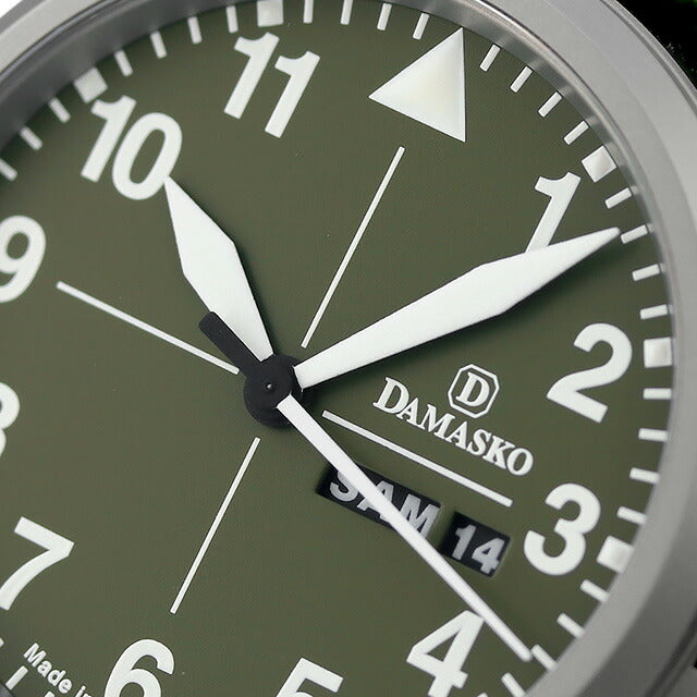 ダマスコ ハンティング 自動巻き 腕時計 ブランド メンズ DAMASKO DH2.0 N アナログ オリーブグリーン グリーン ドイツ製 DH20-N
