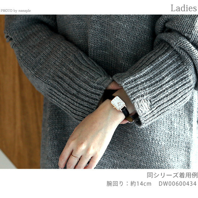 ダニエルウェリントン QUADRO PRESSED STERLING クオーツ 腕時計 レディース DANIEL WELLINGTON DW00100438 アナログ オフホワイト 白 DW00600438