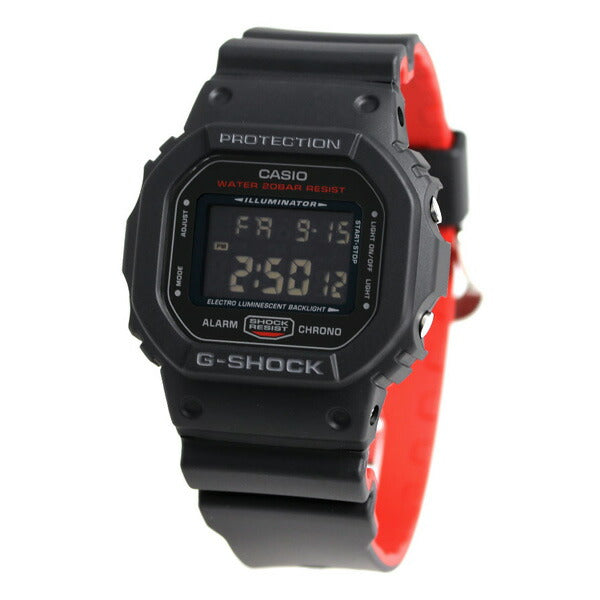 gショック ジーショック G-SHOCK ブラック&レッド アラーム メンズ 腕時計 ブランド DW-5600HR-1DR カシオ DW-5600HR-1DR