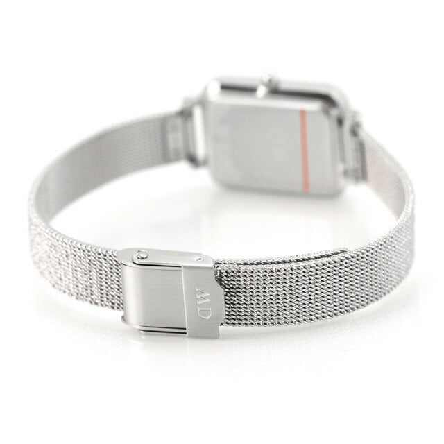ダニエルウェリントン QUADRO PRESSED STERLING クオーツ 腕時計 レディース DANIEL WELLINGTON DW00100438 アナログ オフホワイト 白 DW00600438
