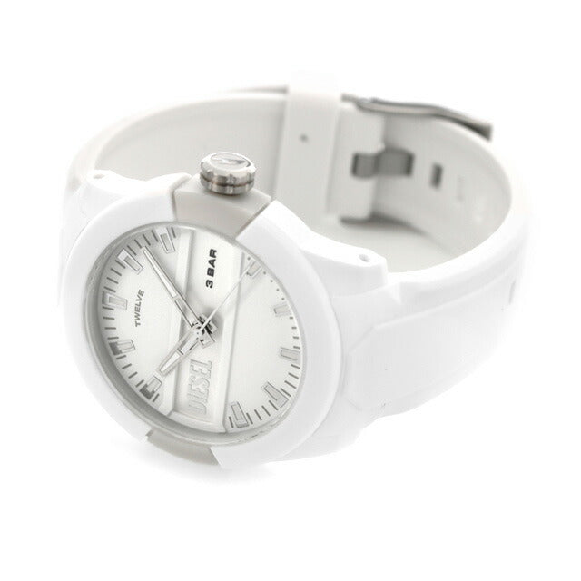 ディーゼル 時計 ダブルアップ 43mm クオーツ メンズ 腕時計 ブランド DZ1981 ホワイト DZ1981
