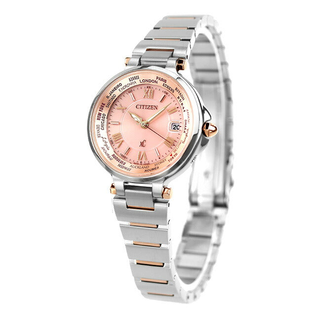 シチズン クロスシー CITIZEN xC エコドライブ ソーラー電波 レディース 腕時計 ブランド EC1014-65W ピンク EC1014-65W