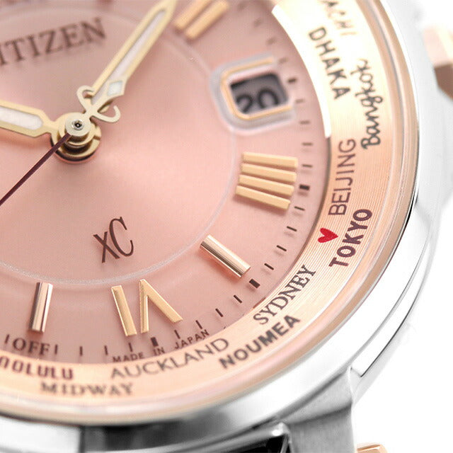 シチズン クロスシー CITIZEN xC エコドライブ ソーラー電波 レディース 腕時計 ブランド EC1014-65W ピンク EC1014-65W