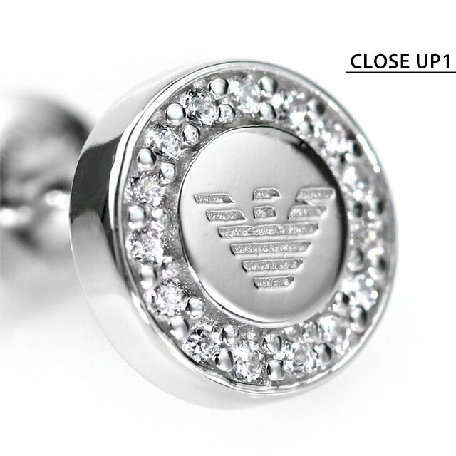 エンポリオ アルマーニ ピアス EMPORIO ARMANI シルバー925 スタッド ラインストーン 両耳 レディース EG3053040 シルバー アクセサリー 記念品 ギフト EG3053040