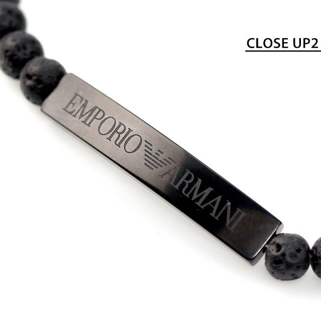 エンポリオ アルマーニ ブレスレット EMPORIO ARMANI ステンレススチール メンズ EGS2478001 ブラック アクセサリー 記念品 プレゼント ギフト EGS2478001