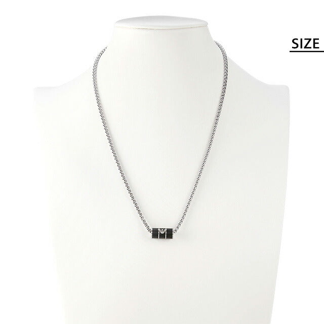 エンポリオ アルマーニ ネックレス EMPORIO ARMANI ペンダント メンズ EGS2919040 ブラック シルバー アクセサリー EGS2919040