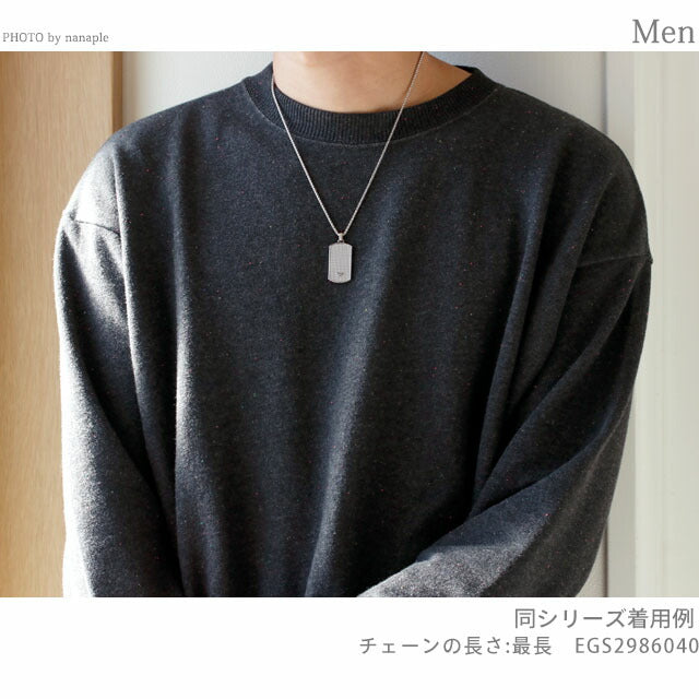 エンポリオ アルマーニ ネックレス メンズ ブランド ステンレススチール EGS2986040 シルバー アクセサリー EGS2986040