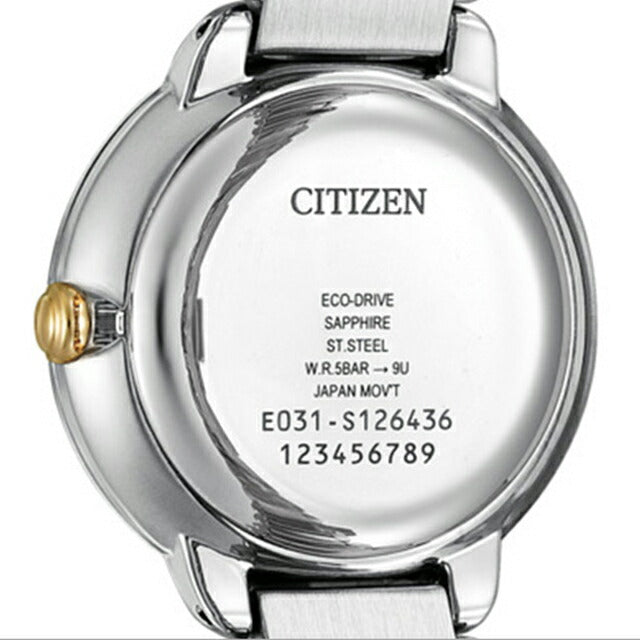 シチズン エル ラウンドコレクション 光発電エコドライブ 腕時計 ブランド レディース ソーラー CITIZEN EM0927-87Y アナログ 白蝶貝 EM0927-87Y