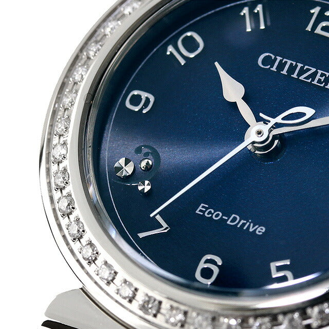 シチズン エル ROUND collection 光発電エコドライブ 腕時計 ブランド レディース ダイヤモンド ソーラー CITIZEN L EM1120-87L アナログ ネイビー EM1120-87L