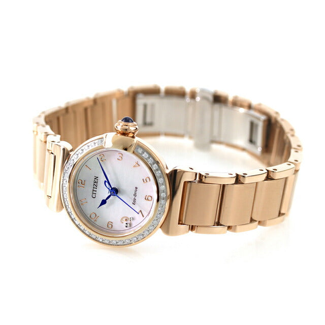 シチズン エル ROUND collection 光発電エコドライブ 腕時計 ブランド レディース ダイヤモンド ソーラー CITIZEN L EM1123-89D アナログ シェル EM1123-89D