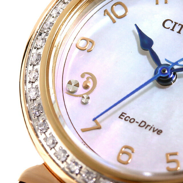 シチズン エル ROUND collection 光発電エコドライブ 腕時計 ブランド レディース ダイヤモンド ソーラー CITIZEN L EM1123-89D アナログ シェル EM1123-89D