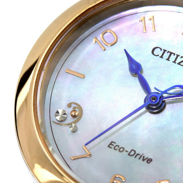 シチズン エル ROUND collection 光発電エコドライブ 腕時計 ブランド レディース ソーラー CITIZEN L EM1136-87D アナログ シェル ピンクゴールド EM1136-87D