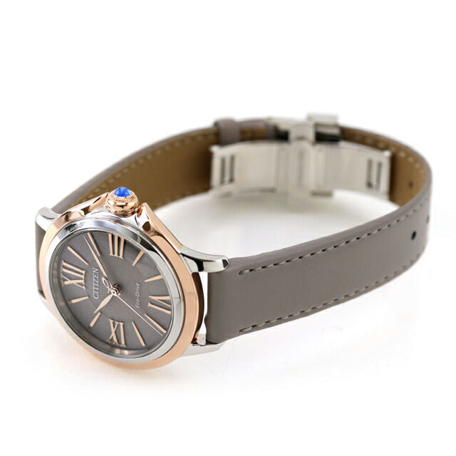 シチズン エル ROUND Collection 光発電エコドライブ 腕時計 ブランド レディース ソーラー CITIZEN L EM1166-01Z アナログ グレー EM1166-01Z