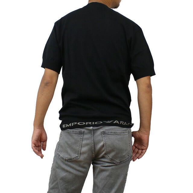 エンポリオ・アルマーニ Tシャツ メンズ ブランド EMPORIO ARMANI 6R1TEB BLACK ブラック ウェア 選べるモデル EMA6R1TEBA