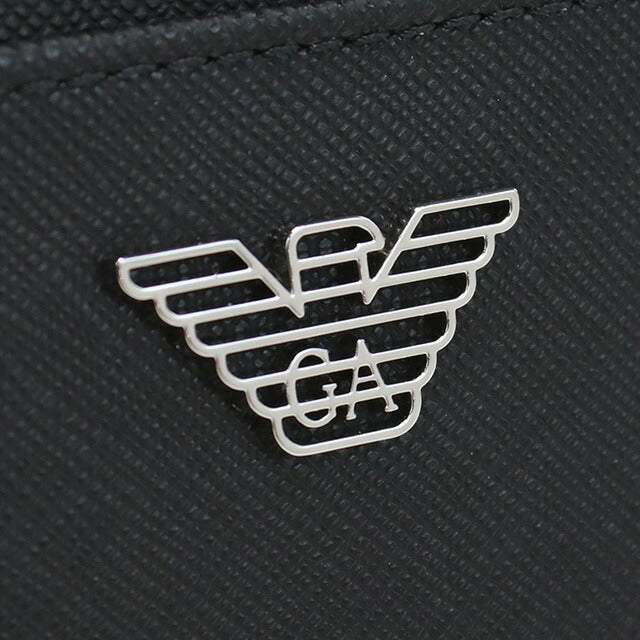 エンポリオ・アルマーニ キーリング付小銭入れ メンズ ブランド EMPORIO ARMANI Y4R500 BLACK ブラック 財布 EMAY4R500011