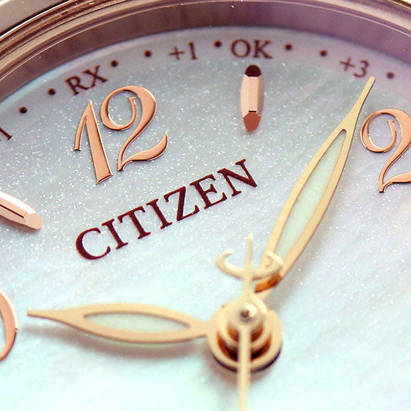 シチズン エクシード エコドライブ ソーラー電波 チタン レディース 腕時計 ブランド ES9472-54W CITIZEN ホワイトシェル サクラピンク R ES9472-54W