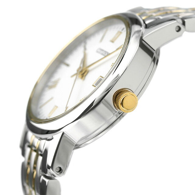 シチズン コレクション エコドライブ 腕時計 ブランド レディース ソーラー CITIZEN EW1584-59C アナログ ホワイト ゴールド 白 日本製 EW1584-59C