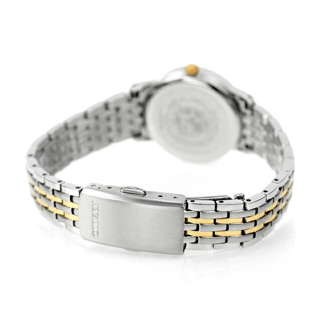 シチズン コレクション エコドライブ 腕時計 ブランド レディース ソーラー CITIZEN EW1584-59C アナログ ホワイト ゴールド 白 日本製 EW1584-59C