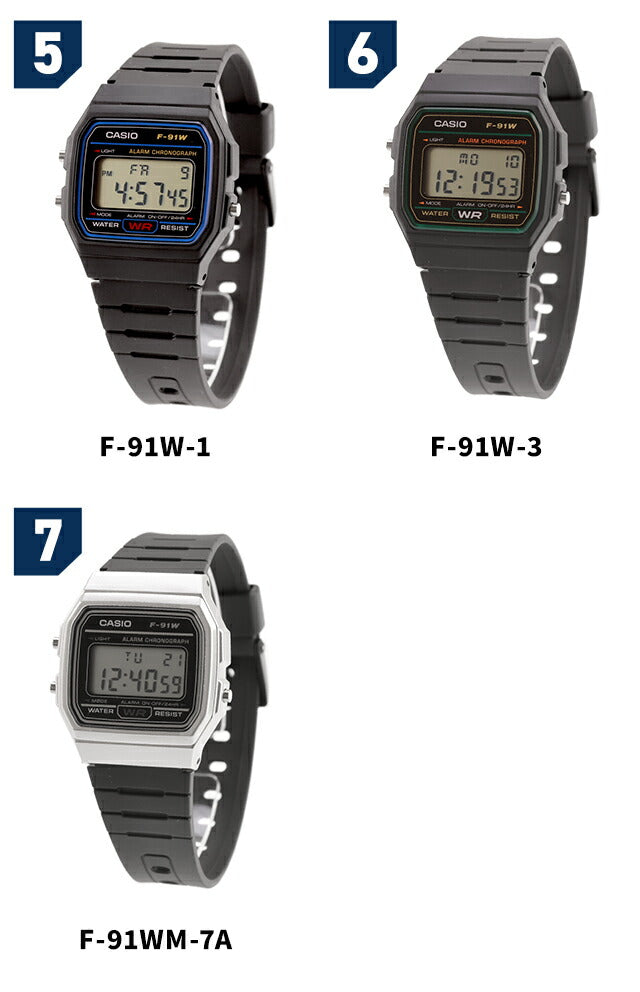 カシオ チープカシオ CASIO クォーツ 電池式 F-91 ユニセックス チプカシ 腕時計 ブランド カシオ casio デジタル 選べるモデル F-91