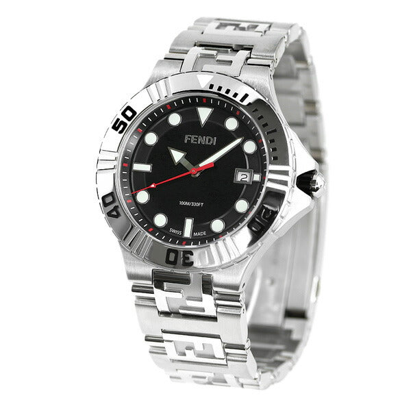 フェンディ 時計 ノーティコ 46mm スイス製 メンズ 腕時計 ブランド F108100101 ブラック F108100101