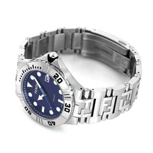 フェンディ 時計 ノーティコ 46mm スイス製 メンズ 腕時計 ブランド F108100301 ブルー F108100301