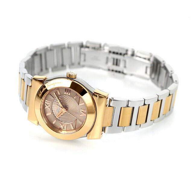 サルヴァトーレフェラガモ ヴェガ 27mm クオーツ レディース 腕時計 FI5040015 Salvatore Ferragamo ブラウン ピンクゴールド 成人祝い プレゼント ギフト FI5040015