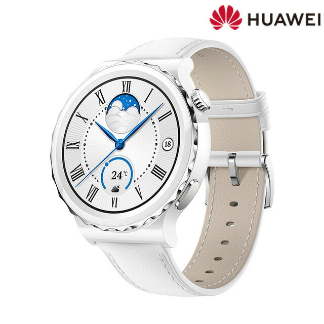 ファーウェイ WATCH GT3 Pro 43mm Silver 充電式クオーツ スマートウォッチ メンズ レディース Bluetooth 革ベルト HUAWEI FRG-B19 デジタル 記念品 ギフト FRG-B19-SV