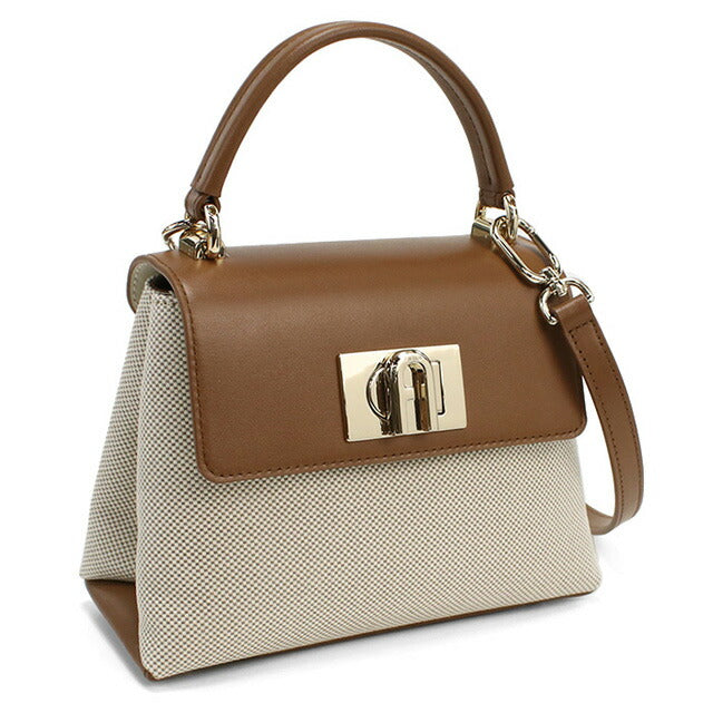 フルラ ハンドバッグ レディース ブランド FURLA FURLA 1927 WB00109 NATURALE+COGNAC ホワイト系 ブラウン系 バッグ FURWB00109061