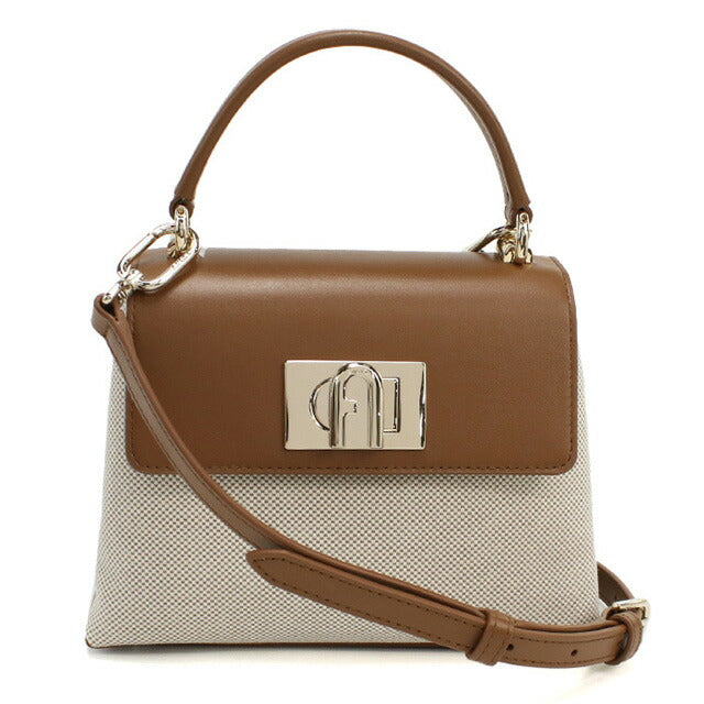 フルラ ハンドバッグ レディース ブランド FURLA FURLA 1927 WB00109 NATURALE+COGNAC ホワイト系 ブラウン系 バッグ FURWB00109061