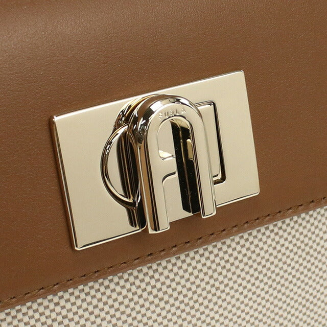 フルラ ハンドバッグ レディース ブランド FURLA FURLA 1927 WB00109 NATURALE+COGNAC ホワイト系 ブラウン系 バッグ FURWB00109061