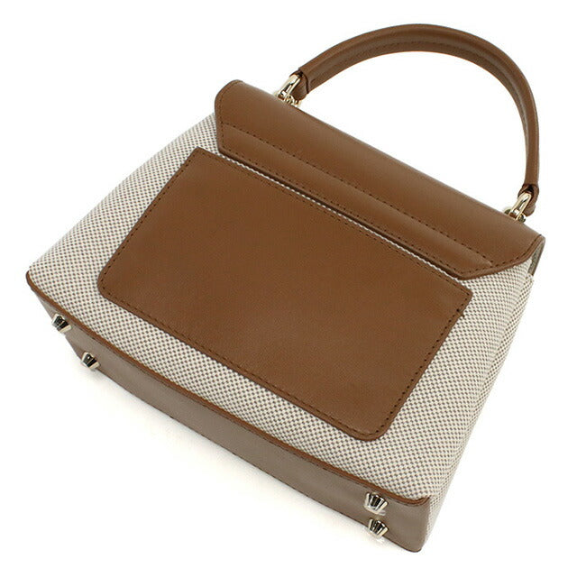 フルラ ハンドバッグ レディース ブランド FURLA FURLA 1927 WB00109 NATURALE+COGNAC ホワイト系 ブラウン系 バッグ FURWB00109061